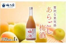 梅乃宿 あらごし梅酒 720ml ／ お酒 リキュール ギフト 贈り物 プレゼント 人気 メーカー直送 濃厚 デザート 果肉たっぷり ロック ストレート 奈良県 葛城市【umyd004】