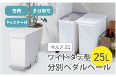 オルア25スリム　タテ型　分別ペダル　ペール　LBD-13／ライクイット　like-it　 オシャレ　ゴミ箱　日本製【like004】