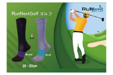 RunNext ゴルフ ブルー 25～27cm 1足 ／ ランネクスト ソックス 靴下 スポーツ用品 着圧機能 サポート ランニング フィットネス トレーニング 奈良県 葛城市【next030】
