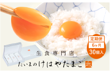 たいまのけはやたまご　30個入　6ヶ月定期便　／　定期便　たまご　生卵　奈良県　葛城市【tegg-tkb005】