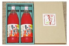 農家の手作りドリンクセット トマト ジュース 化粧箱入(1L×2本)2セット／ リコピン 野菜ジュース 飲料 とまと 贈り物 ギフト 畑工房気まま屋 奈良県 宇陀市 ふるさと納税