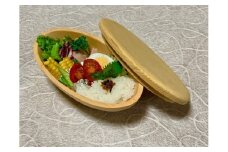 木曽檜　楕円型　ダイエット　スリム　弁当箱／津田瑞苑　ボウル　木製　スギ　ガラス　ウッド　コート　コーティング　奈良県　宇陀市