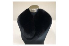 大判　ファー　マフラー　サガ　フォックス　ブラック／西本毛皮商店 豪華 リアルファー 綺麗目 上品 お洒落 ファッション 毛皮 高級 贈り物 記念 敬老 母の日 誕生日 送料無料 ふるさと納税 奈良県 宇陀市 毛皮革団地
