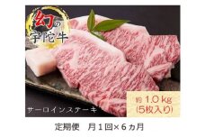 【毎月定期便全6回】 名産 認定肉 宇陀牛 国産 黒毛和牛 サーロイン ステーキ 5枚 計1kg / 山繁 ふるさと納税 牛肉 牛丼 しゃぶしゃぶ 人気 寄付 ランキング おすすめ グルメ 肉 返礼品 送料無料