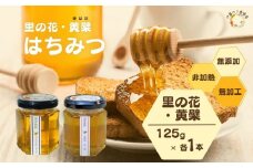 国産 純粋 はちみつ 里の花 125g 黄檗 125g (各1本)／ 蜂蜜 ハチミツ 非加熱 無添加 無加工 百花蜜 単花蜜 キハダ お取り寄せ 伊藤ゆう養蜂園 奈良県 宇陀市 ふるさと納税