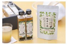 大和当帰葉 お風呂セット ／ なつかしいみらいサービス 入浴剤 野草の湯 手摘みハーブのシロップ2種類 コーラ ジンジャー 奈良県 宇陀市