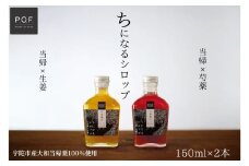 ちになるシロップ ＜大和当帰＞150ml × 2種セット ／POWER OF FOOD ふるさと納税 芍薬 生姜 シロップ 瓶 ガラス瓶 国産 食材 炭酸 大和当帰葉 有機 お湯割り 甜菜糖 ハチミツ はちみつ 送料無料 ち 奈良県 宇陀市