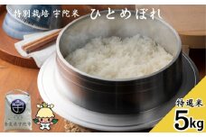 特別栽培 宇陀米ひとめぼれ 5kg【特選米】令和6年産／白米 米 お米 ひとめぼれ おいしい 奈良県 宇陀市 宇陀米ブランド化協議会 類農園 ふるさと納税
