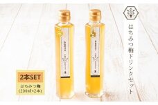 【むろうはちみつ】はちみつ 梅 ドリンク 2本セット (4倍希釈原液) ／砂糖不使用 無添加 室生 国産 純粋 蜂蜜 シロップ プレゼント 手土産 お取り寄せ 贈り物 ふくさきわう 奈良県 宇陀市 ふるさと納税
