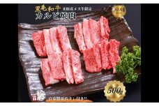 黒毛和牛めす牛 カルビ焼肉 500g 自家製焼肉のたれ付 ／ ふるさと納税 カルビ 焼肉 BBQ バーベキュー 食材 セット 黒毛和牛 牛肉 お中元 お歳暮 正月 ギフト 和牛 食べ物 奈良県 宇陀市 福寿館