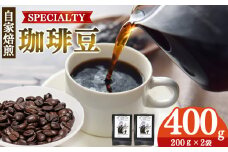 【1回発送】トップスペシャルティーコーヒー 厳選珈琲 豆200g×2袋 | 飲料類 ドリンク 飲み物 コーヒー 豆 ブラジル 珈琲豆 深煎り 甘さ コク コーヒータイム 珈琲 豆 ドリップ 粗びき 自家焙煎 奈良県 平群町