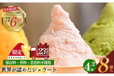 【 クリスマス 限定 】 厳選 された 人気 の ジェラート 4種 8個 セット | ジェラート デザート アイス アイスクリーム スイーツ いちご 古都華 苺 いちご ほうじ茶 お茶 バニラ チョコ チョコレート ランキング 人気 入賞  ディナー パーティー 奈良県 平群町