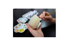 うぶすなの郷　TOMIMOTOの　ふるさと納税　ペアランチ+陶芸絵付け体験(2名様分)【1380774】