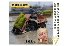 「ひのひかり」白米 10kg 志埜さんが丹精込めて作った 米 奈良県 三宅町 ヒノヒカリ おいしい 冷めても もちもち 堆肥ミネラル栽培米