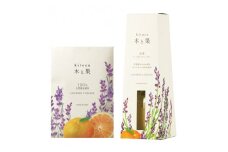 木と果 リードディフューザー ＆ サシェセット （ ラベンダー オレンジ ） 晴香堂 HARUKADO 天然精油 100％ ルームフレグランス 芳香剤 インテリア アロマ 天然香料 香り リビング 玄関 ベッドルーム プレゼント ギフト