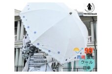 折畳日傘 晴雨兼用 紫外線約99％カット 涼しい 大人 カワイイ クール日傘 TSUKIUSAGI（ふんわり水玉　白パープル）日本テキスタイル