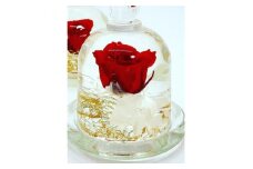 クリスタルドーム 「真実の愛・赤い薔薇」 ／ fleur misaki お祝い インテリア 雑貨 ハーバリウム プレゼント ギフト 奈良県 田原本町