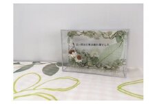 ハーバリウムプレート Welcome to my home （オイル少量タイプ） グリーン ／ kanon インテリア プリザーブドフラワー ドライフラワー ハンドメイド品 奈良県 田原本町