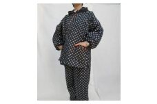 日本の伝統柄作務衣 井桁文様 ／ 寺井布帛製造所 くつろぎ着 普段着 和装 奈良県 田原本町