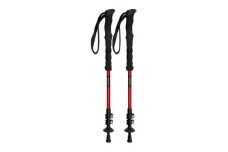 GROWHILL クイックロック式 トレッキングポール レッド 2本セット ／ ジェイクリエイト アウトドア 軽量 EVAグリップ 奈良県 田原本町