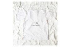 土に還る天然素材「和紙糸」で作ったTシャツ　メンズ　Lサイズ　半紙（オフホワイト） ／ まちづくり観光振興機構 半袖 カットソー 白 トップス サステナブル 大人用 清涼感 奈良県 田原本町