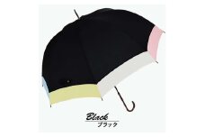 ドーム型 傘 レディース 雨傘 長傘 細身 深張り 無地 手開き 162102 ブラック ／ まちづくり観光振興機構 折りたたみ カジュアル かわいい 奈良県 田原本町
