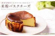 米粉バスクチーズ（4号ホール）1個 // バスクチーズケーキ 米粉 小麦粉不使用 ギルトフリースイーツ おすすめ ふるさと納税 返礼品 スイーツ 人気 スィーツ 人気ケーキ