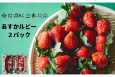 大粒 色 鮮やか あすかルビー 2パック 明日香村産 特産 ふるさと納税 いちご 苺 ストロベリー 果物 くだもの 美味しい 甘い 甘酸っぱい お取り寄せ 奈良 明日香 飛鳥 あすか 送料無料