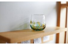 あすか三彩　「宙吹き硝子のロックグラス」