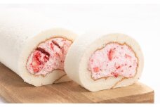 米粉でつくったいちごのロールケーキ（１本）