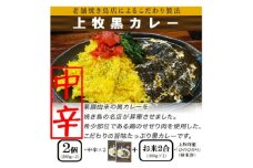 ＜ご当地カレー＞上牧黒カレー(中辛)2個+地元米(ひのひかり)2合をセット【1439531】