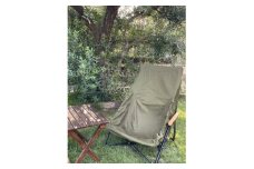 ALBERTON社の米軍帆布ARMY DUCKのチェアカバーL　カーキードラブ【1446476】