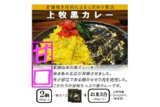 ＜ご当地カレー＞上牧黒カレー(甘口)2個+地元米(ひのひかり)2合をセット【1446983】