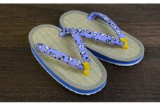 雪丸草履 子ども用 ブルー（6寸5分・19.5cm）規