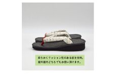 信貴×雪丸 ゆきまる雪駄 屋内屋外兼用 BW（前坪：赤）8寸（23.5～24.5対応）