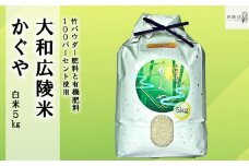 【令和6年度産】【10月下旬より順次発送予定】竹パウダー肥料と有機肥料100％使用　特別栽培米 [大和広陵米　かぐや]　白米5kg/// ひのひかり ヒノヒカリ ブランド米 大和米 白米 安心 安全 美味しい 人気  ご飯 お米 農家 直送 奈良県 広陵町
