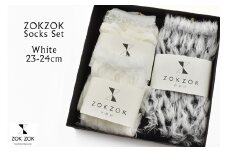 上質感を足にまとうラグジュアリーソックス ZOKZOK 3足セット (ホワイト系) /// 靴下 くつした くつ下 ソックス 足元 ラグジュアリー 婦人 レディース 女性  セット 母の日 ファッション おしゃれ 日本製 奈良県 広陵町