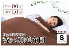 洗える羽毛布団 シングル 無地ブラウン ダウン90% 1.0kg 立体スクエアキルト 8か所ループ付き 洗濯可能 日本製 洗える布団 シングル布団 ふとん 布団 寝具 羽毛 布団 羽毛布団 寝具 掛け布団 掛布団 寝具 布団 ふとん 布団 寝具 ふとん 掛けふとん ふとん 布団 寝具 羽毛 布団 羽毛布団 寝具 羽毛ふとん 布団 羽毛布団 羽毛 洗える 羽毛布団