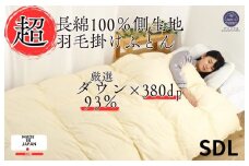 羽毛布団 セミダブル 綿100% ダウン93% 1.4kg 超長綿60番手 生地使用  Dp380 立体スクエアキルト 掛け布団 日本製 国産 セミダブルサイズ 本掛け ホワイトダックダウン 寝具 抗菌防臭 防ダニ加工 羽毛掛けふとん 本掛け布団 羽毛ふとん 本掛け ふとん 布団 羽毛 ふとん 寝具 羽毛掛けふとん ふとん 布団 本掛け 掛け布団