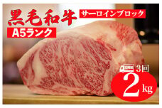 【全3回定期便】黒毛和牛 A5ランク サーロイン ブロック 2kg ステーキ用ソース付 サーロイン さーろいん ステーキ ブロック肉 和牛 サーロイン 贈答 ギフト お中元