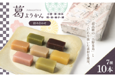 葛ようかん詰合せ 10本 ｜お菓子 和菓子 葛菓子 スイーツ 奈良県 吉野町 小倉 栗 抹茶 柿 桜 ゆず