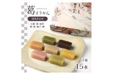 葛ようかん15本入り｜お菓子 和菓子 葛菓子 スイーツ 奈良県 吉野町 小倉 栗 抹茶 柿 桜 柚子 羊羹
