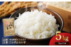 【令和7年産先行予約】ひのひかり 吉野大峯ごんげんらいす5㎏×1袋｜白米 米 精米 ヒノヒカリ ごはん 奈良県産 吉野町 令和7年 令和7年産 新米