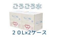 大峰山の超名水　ごろごろ水　20L×2ケース