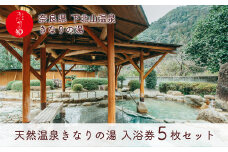 奈良 きなりの湯 入浴券 5枚セット 下北山村 天然温泉 利用券 リラクゼーション 入浴チケット ギフト サウナ