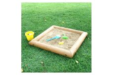 木製 砂場枠【小】100cm×100cm 防腐処理済 国産材 環境配慮 外遊び 屋外 アスレチック 遊具 公園 【色：無塗装、カーキ、ブラウンから選択】 