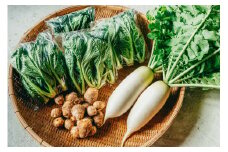 【自然栽培】冬野菜３種セット(大) 下北春まな 大根 里芋 