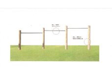 三連 木製 鉄棒 | アスレチック 遊具 公園 自然工房 奈良県 上北山村 国産木材