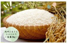 令和6年産 紀州ふるさと ひのひかり 白米3kg