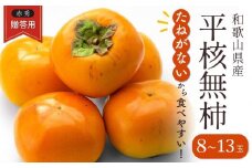 ◆先行予約◆和歌山県産 平核無柿＜贈答用／秀品＞8～13玉【2024年10月上旬以降発送】【MG4】